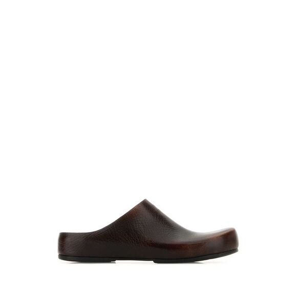 MIU MIU Shoes - Miu Miu Women Dark Brown Leather Slippers